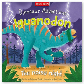 DINOSAUR ADVENTURES: IGUANODON – THE NOISY NIGHT  kapak resmi Miles Kelly KartonKinder