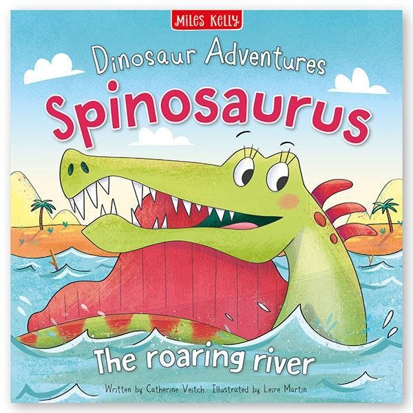 DINOSAUR ADVENTURES: SPINOSAURUS – THE ROARING RIVER  kapak resmi Miles Kelly KartonKinder
