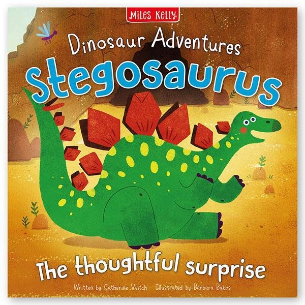 DINOSAUR ADVENTURES: STEGOSAURUS – THE THOUGHTFUL SURPRISE  kapak resmi Miles Kelly KartonKinder