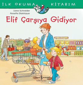 Elif Çarşıya Gidiyor  kapak resmi İş Bankası Kültür Yayınları KartonKinder