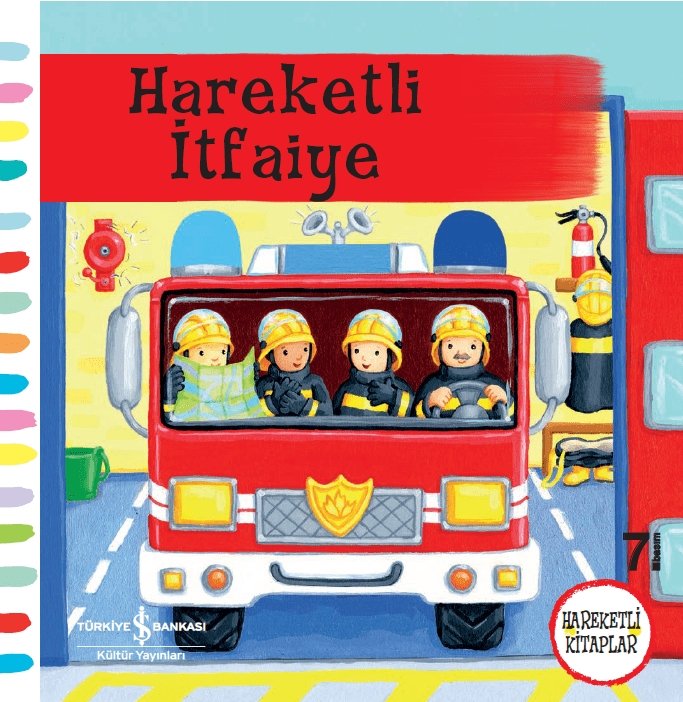 Hareketli İtfaiye-Hareketli kitap  kapak resmi İş Bankası Kültür Yayınları KartonKinder