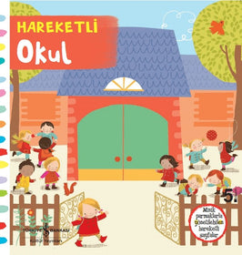 Hareketli Okul-Hareketli kitap  kapak resmi İş Bankası Kültür Yayınları KartonKinder