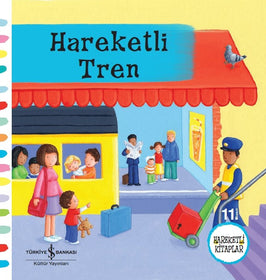Hareketli Tren-Hareketli kitap  kapak resmi İş Bankası Kültür Yayınları KartonKinder