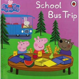 Peppa Pig School Bus Trip (Book and CD)  kapak resmi penguin books KartonKinder
