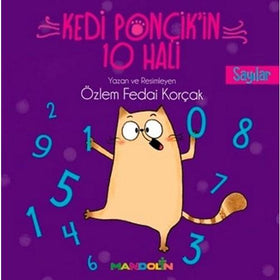 Sayılar- Kedi Pon&ccedil;ik'in 10 Hali  kapak resmi Mandolin Yayınları KartonKinder