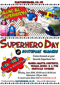 Superhero Day  30th June The Southpark Gardens  kapak resmi KartonKinder KartonKinder